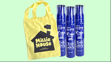 용병커머스 OEM 제작 사례 - 밀리의서재 에코백, 호관원 제품